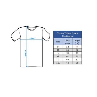 Yasaka T-Shirt 2-pack black&grey