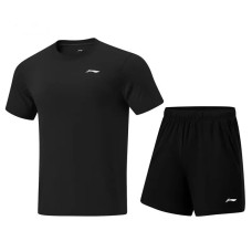 Li-Ning Set Shirt + Shorts AATU015-1C black