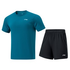 Li-Ning Set Shirt + Shorts AATU015-4C dark blue