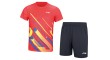 Li-Ning Set Shirt+Shorts AATU048-2C red/black