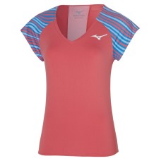 Mizuno T-shirt Printed Tee Lady's 62GA2800 tea rose