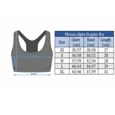 Mizuno Bra Graphic Alpha tea rose