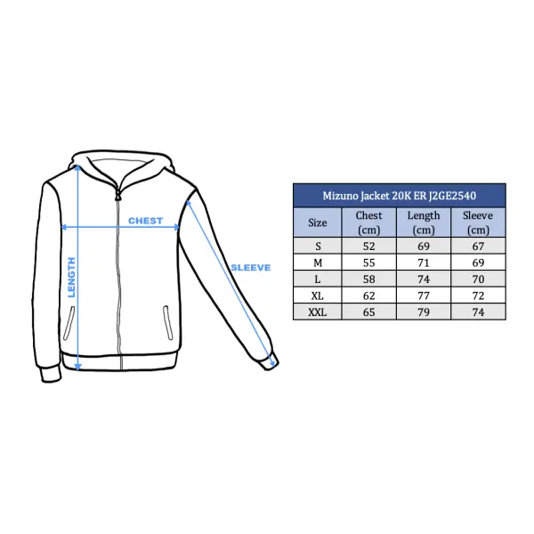 Mizuno Jacket 20K ER J2GE2540 moonlit ocean/indigo bunting
