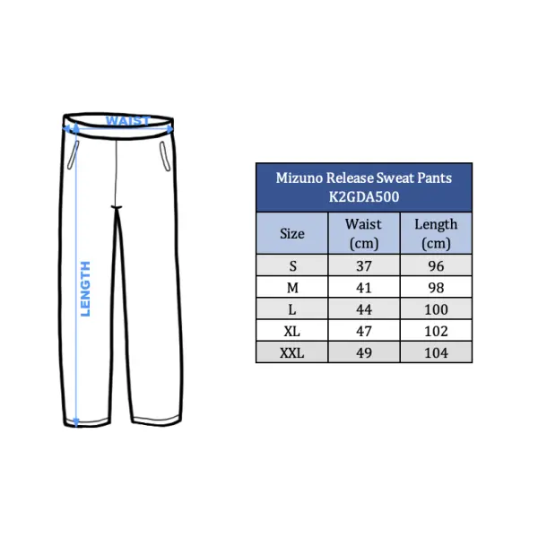 Mizuno Release Sweat Pants K2GDA500 black