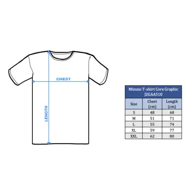 Mizuno T-shirt Core Graphic J2GAA510 mineral blue/black