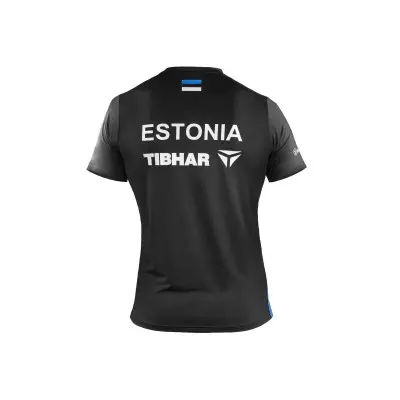 Tibhar T-shirt Select Estonia black/blue