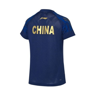 Li-Ning Women's T-Shirt National Team AAYQ056-1 blue